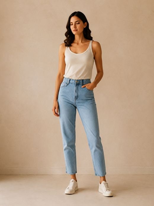 Jeans mom fit