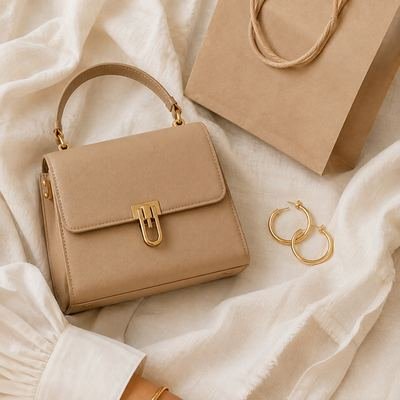 Bolso y aretes