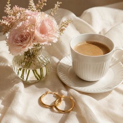 Flores y café